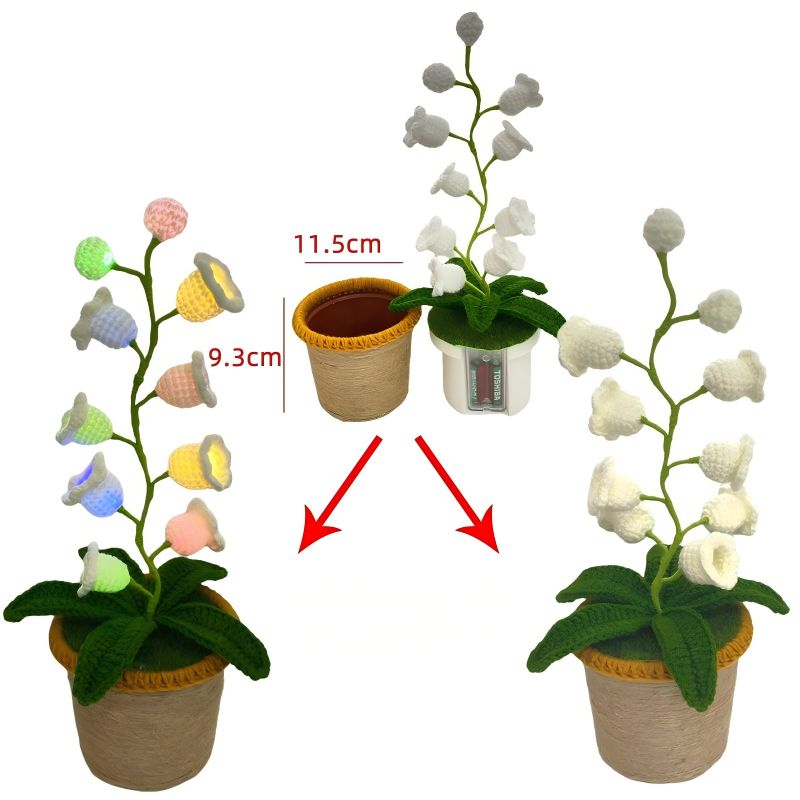 Lily Glow Crochet Lamp