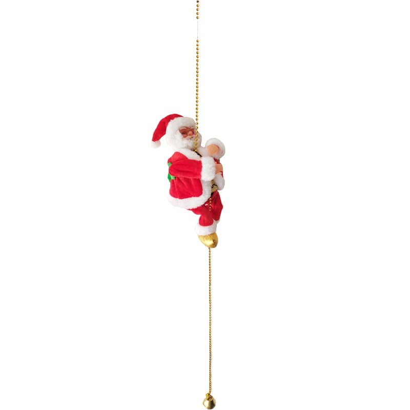 🎄Electric Fireplace Climbing Santa Claus Musical Toys