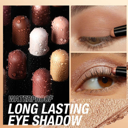🎄50K+ SOLD! 🎁✨8 Colors Glitter Eyeshadow Stick Waterproof & Long-Wearing & Multi-Use
