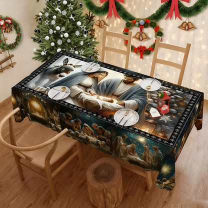 🎁Stylish Christmas Printed Tablecloth🔥