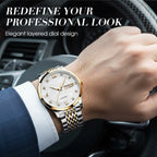 💥Men's Stainless Steel Waterproof Business Watch