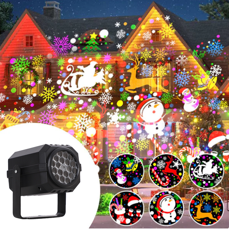 🎁Christmas Hot Sale 🎅Rotating LED Christmas Pattern Projector Light