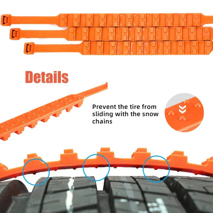 🔥2025 Winter Hot Sale🔥Universal Reusable Anti-skid Nylon Tire Chains