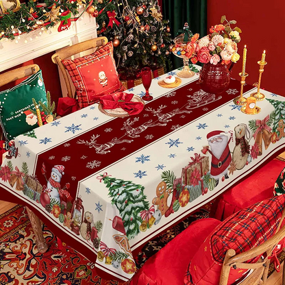 Waterproof Rectangular Christmas Tablecloth