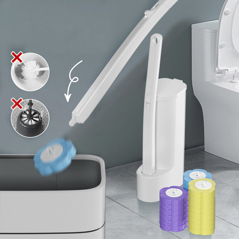 Disposable Toilet Brush with Storage Holder