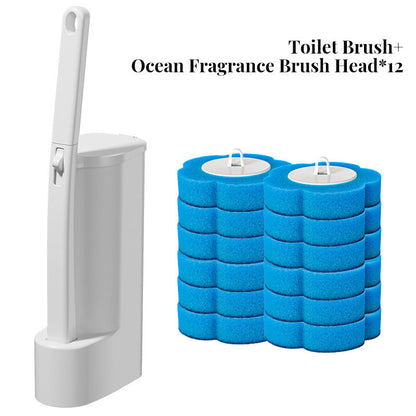 Disposable Toilet Brush with Storage Holder