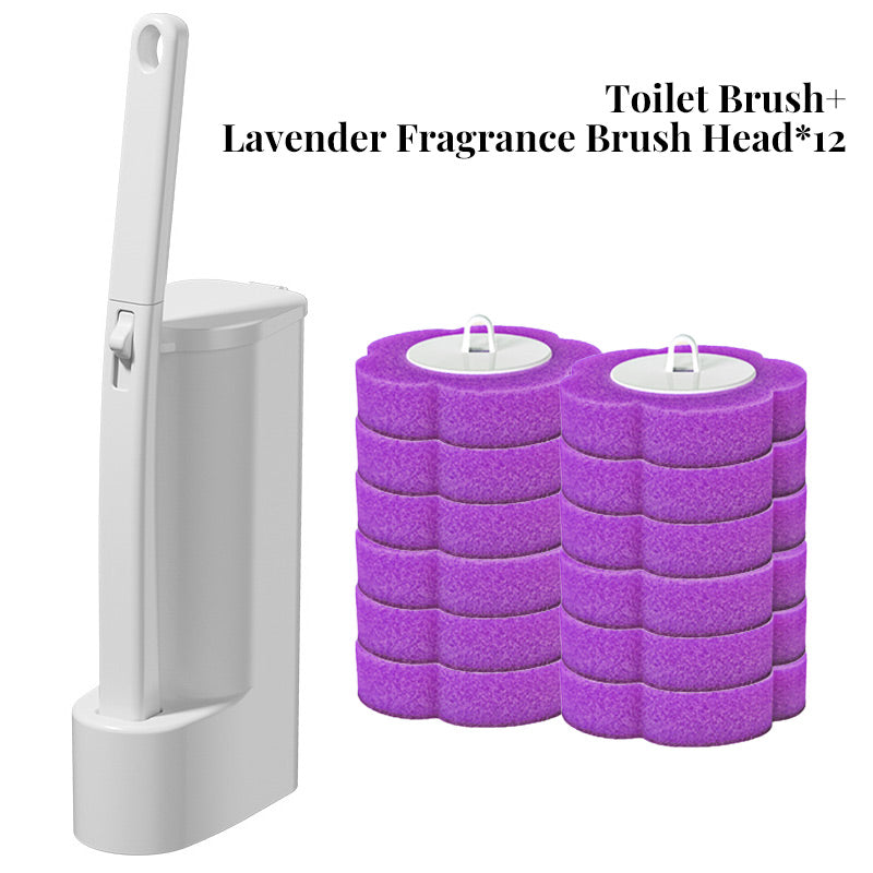 Disposable Toilet Brush with Storage Holder