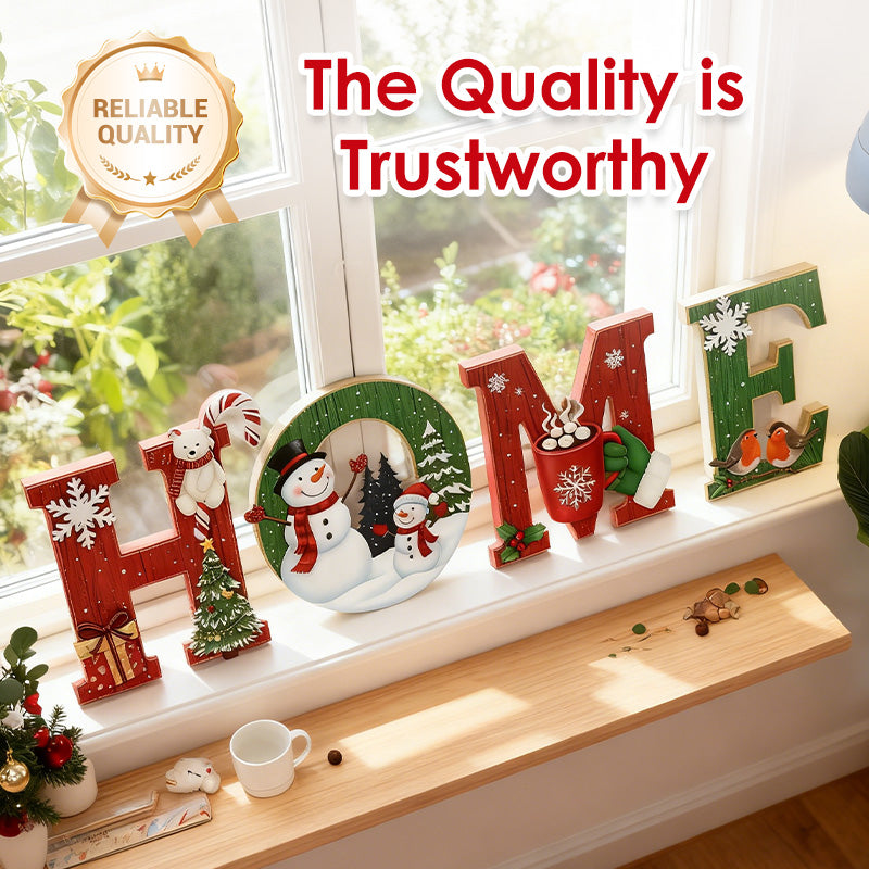 🎄⛄Christmas Wooden Wall Decor Letter Sign - HOME/JOY