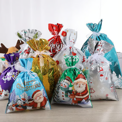 Christmas Drawstring Gift Bags