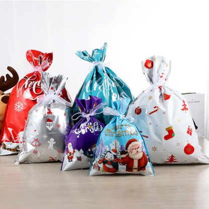 Christmas Drawstring Gift Bags