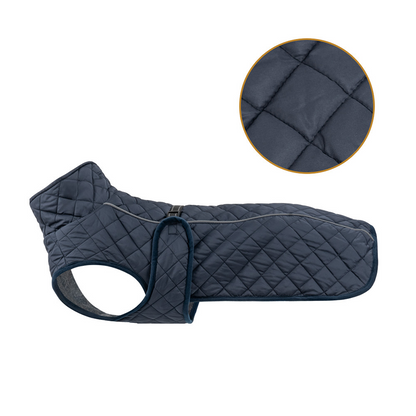 Outdoor Reflective Dog Jacket - Windproof Warm Coat with Secure Leash Opening (Red/Navy)