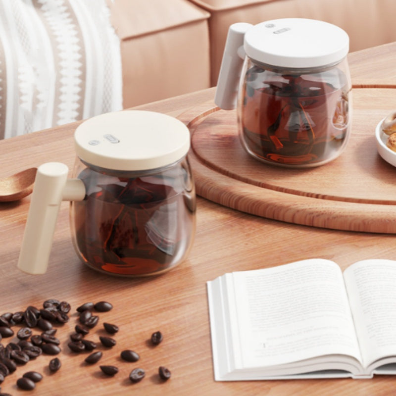 Portable Electric Stirring Coffee Mug with Handle