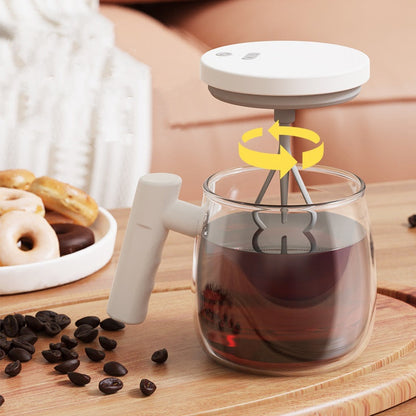 Portable Electric Stirring Coffee Mug with Handle
