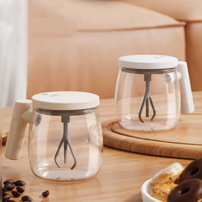 Portable Electric Stirring Coffee Mug with Handle