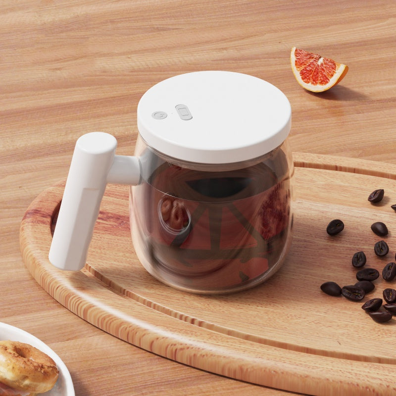 Portable Electric Stirring Coffee Mug with Handle