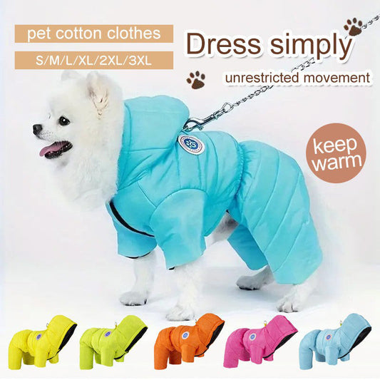 🐶 Cozy Dog Winter Suit | Full-Body Fleece Warmth, Easy Back Zipper & Non-Slip Grips