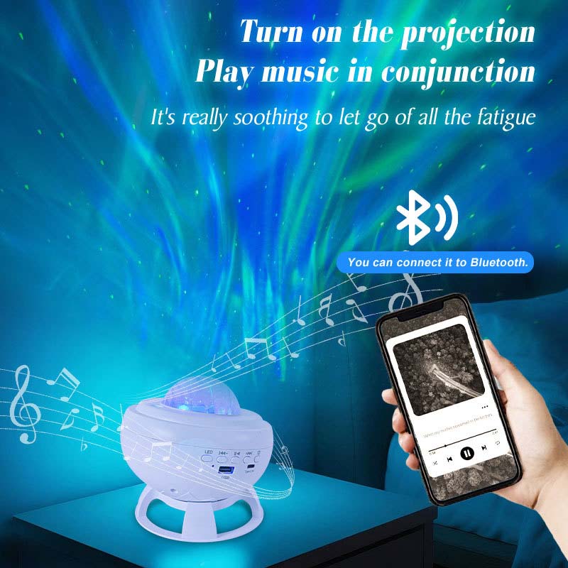 Bluetooth Speaker with Starry Sky Projection Lamp