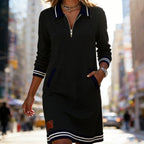 Women’s Fashion Collared Long-Sleeve Dress