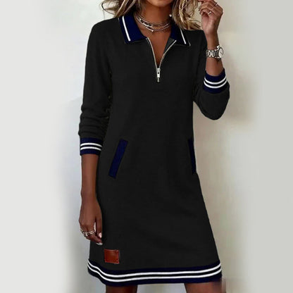 Women’s Fashion Collared Long-Sleeve Dress