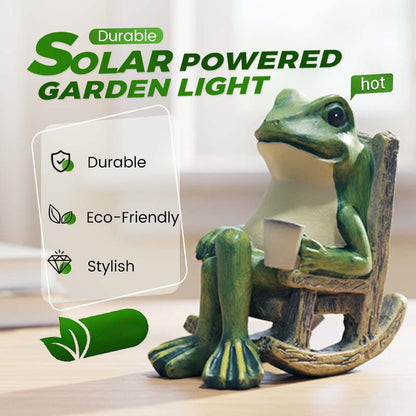 🐸Solar Frog Rocking Chair Ornament