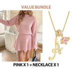 ✨💓Women's Mock Neck Knit A-Line Mini Dress