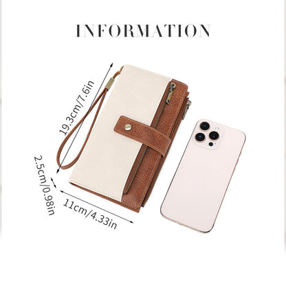 Women's Retro Style RFID Blocking Tri-fold Wallet