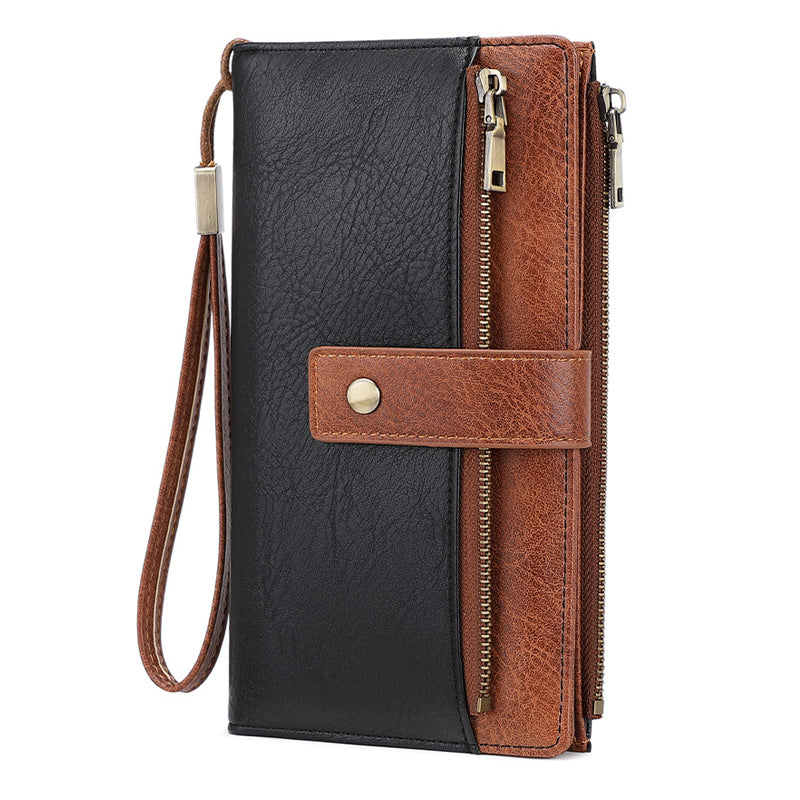 Women's Retro Style RFID Blocking Tri-fold Wallet