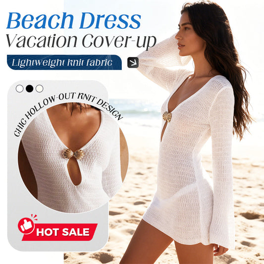 Women’s Sexy Hollow-out Knit Beach Dress