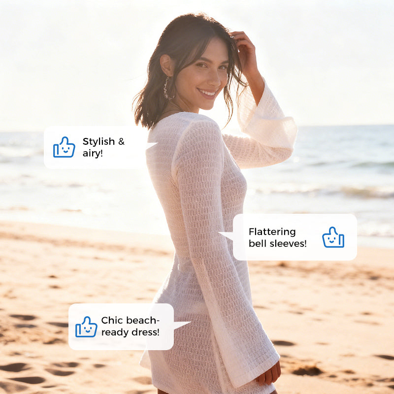Women’s Sexy Hollow-out Knit Beach Dress
