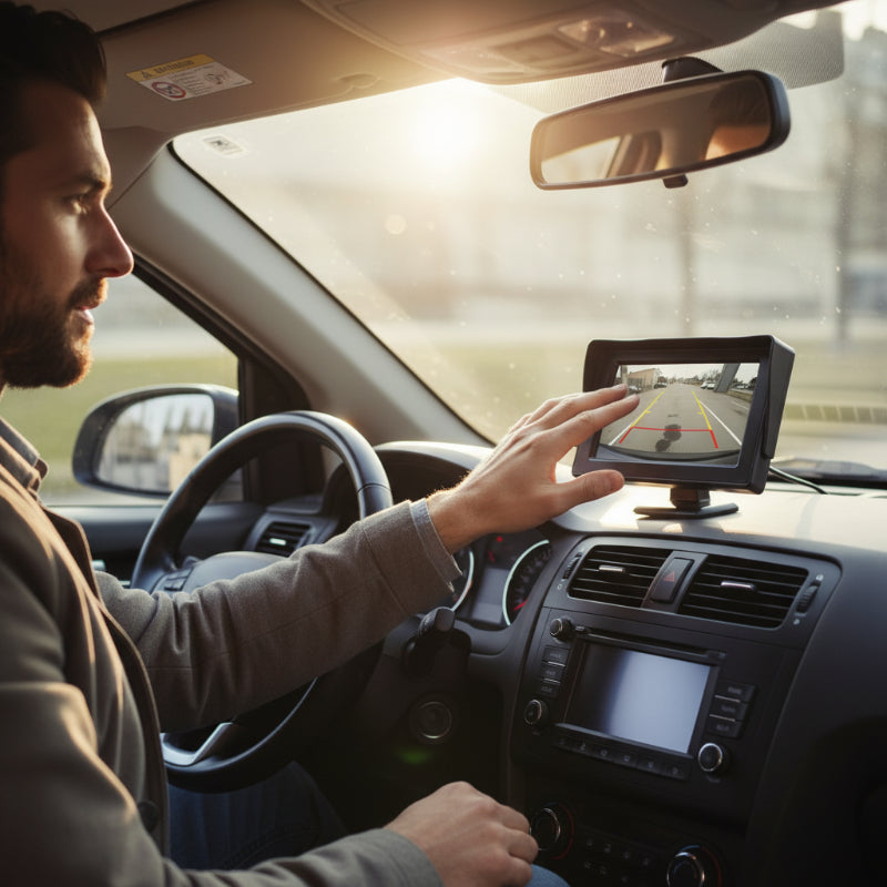 One Screen Shades, Dual Views Unfold. 🚗✨ Your Car's HD Entertainment Display. 🎬📱