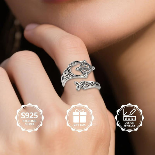 ⏳Time-Limited Special⏰S925 Sterling Silver Celtic Knot Open Ring