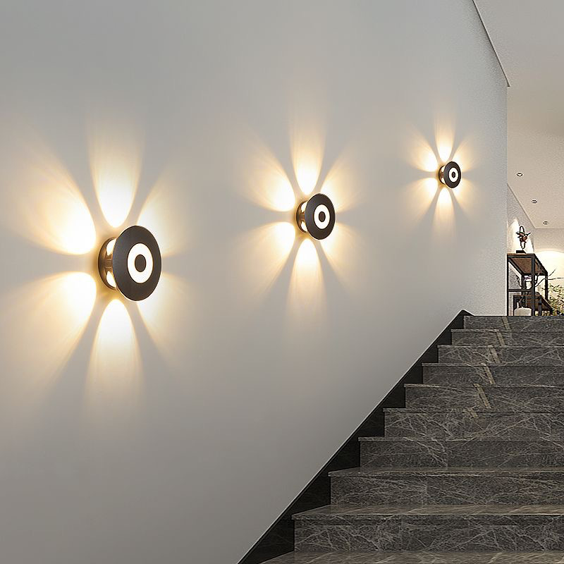 Modern LED Wall Sconce with Geometric Light Effect