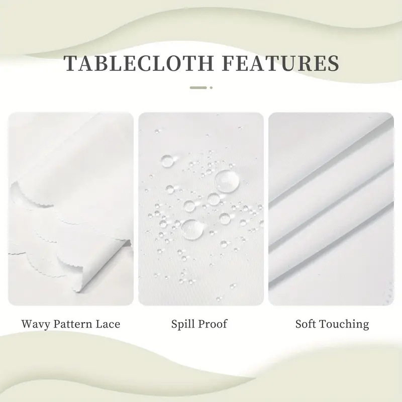 Elegant Waterproof Embossed Floral Tablecloth💮