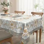 Elegant Waterproof Embossed Floral Tablecloth💮