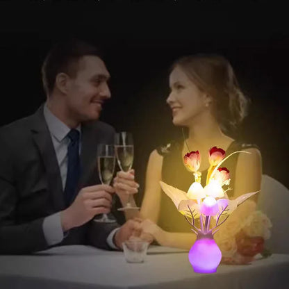 LED Nightlights In The Form Of Simulated Flowers With Intelligent Control For The Bedroom