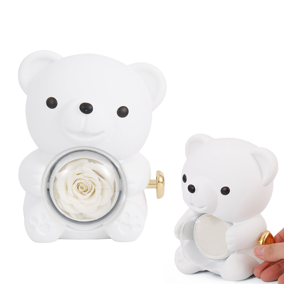 🌹💝Cute Teddy Bear with Preserved Rose 🧸