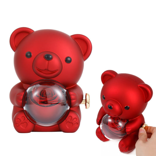 🌹💝Cute Teddy Bear with Preserved Rose 🧸
