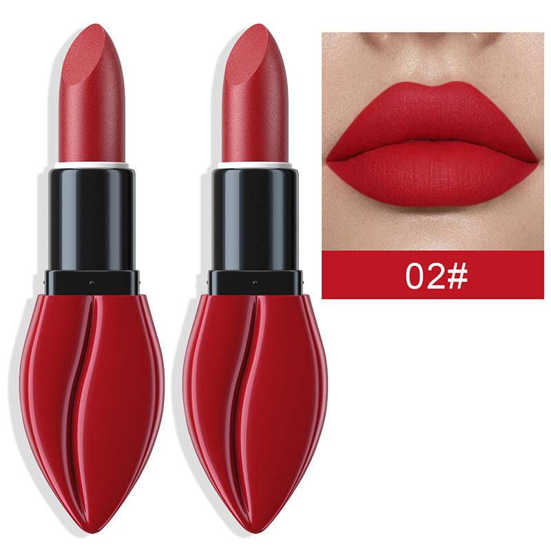 Long-Lasting Lip-Shaped Matte Lipstick