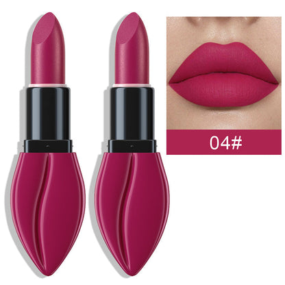 Long-Lasting Lip-Shaped Matte Lipstick