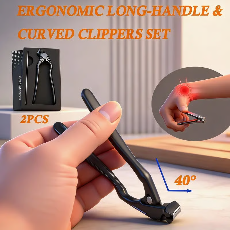 ✨🔥Stainless Steel Nail Clippers With Splash Guard – Large opening for ingrown nails & foot care ✂️👣