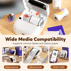 Portable Thermal Printer for Labels & Tattoo Stencils