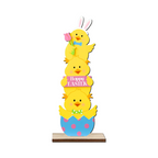 ✨Stacked Bunny Easter Wooden Table Decor 🐰 Hop Into The Easter Spirit! 🌸