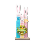 ✨Stacked Bunny Easter Wooden Table Decor 🐰 Hop Into The Easter Spirit! 🌸