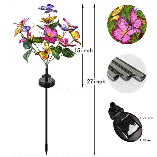 🦋Waterproof Solar Outdoor Butterfly Lights💐