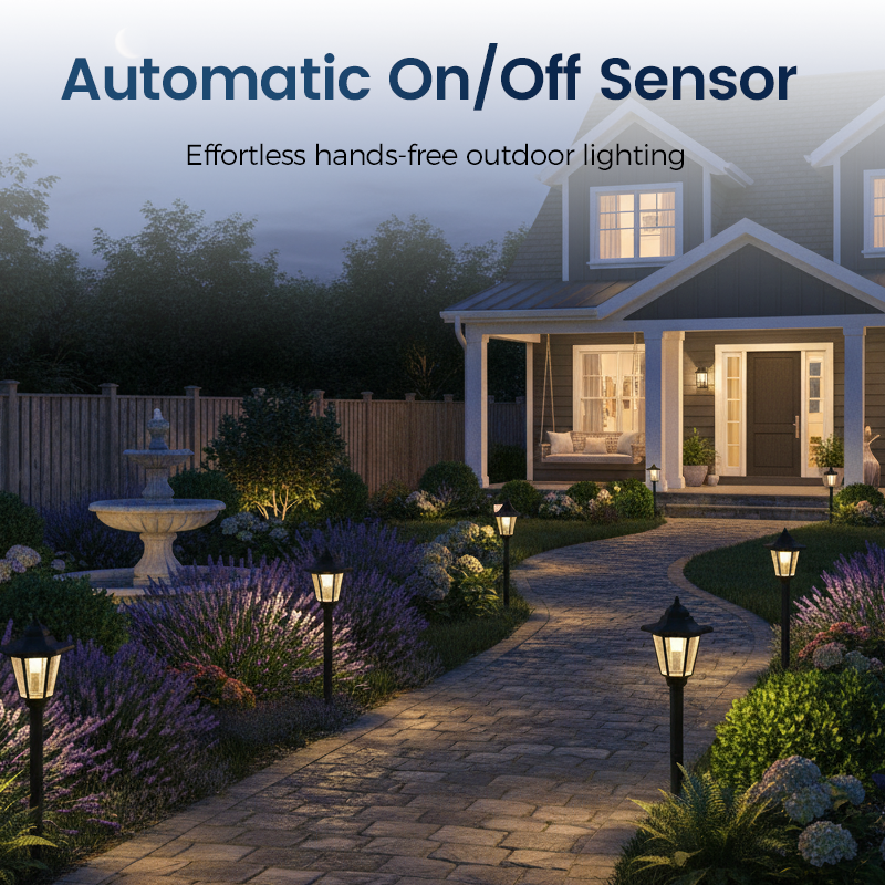 Vintage Solar-Powered Hexagonal Garden Lights