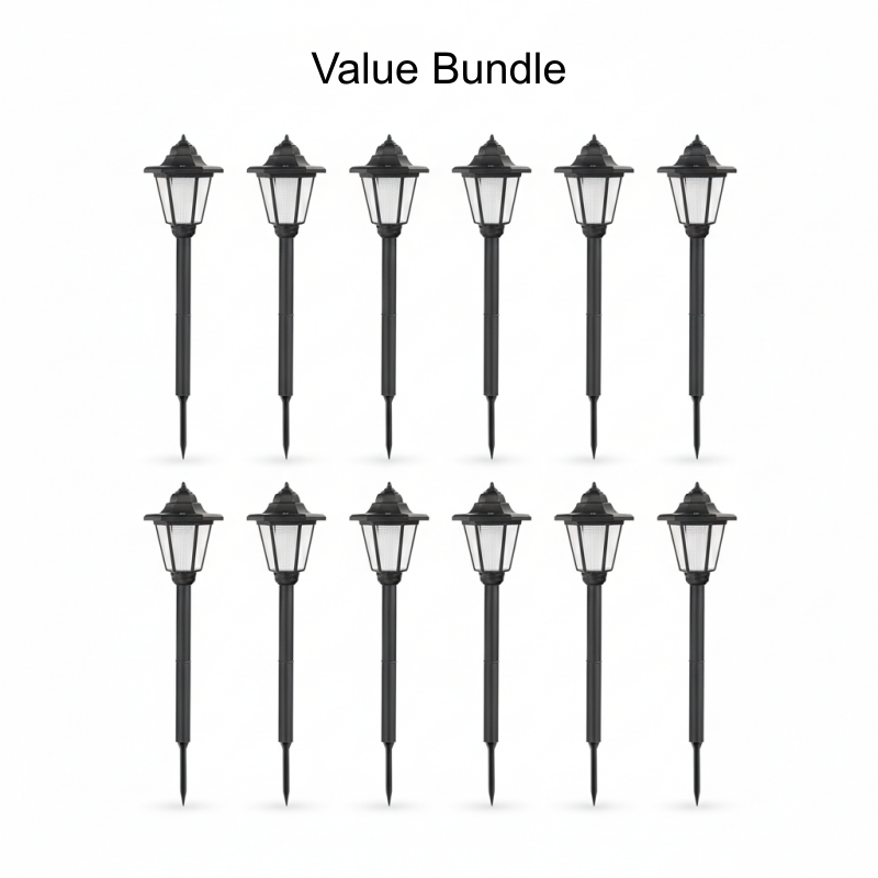 Vintage Solar-Powered Hexagonal Garden Lights