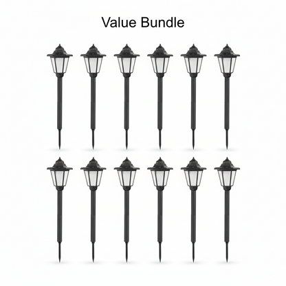 Vintage Solar-Powered Hexagonal Garden Lights