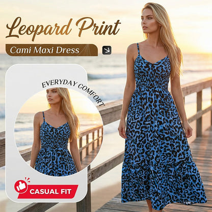 Leopard Print Cami Maxi Dress