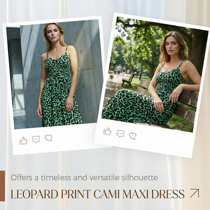 Leopard Print Cami Maxi Dress