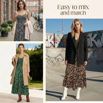 Leopard Print Cami Maxi Dress